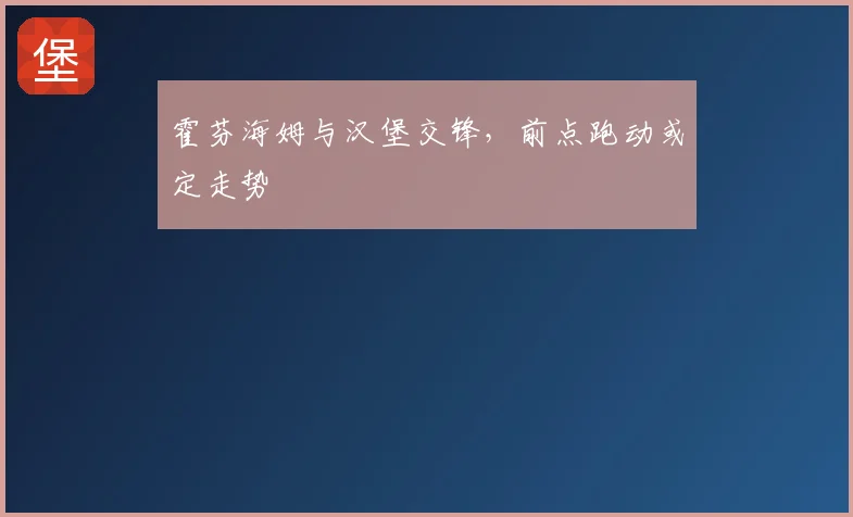 霍芬海姆与汉堡交锋，前点跑动或定走势